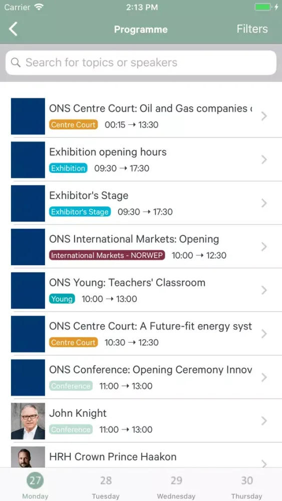 ONS 2018 سکرین شاٹس