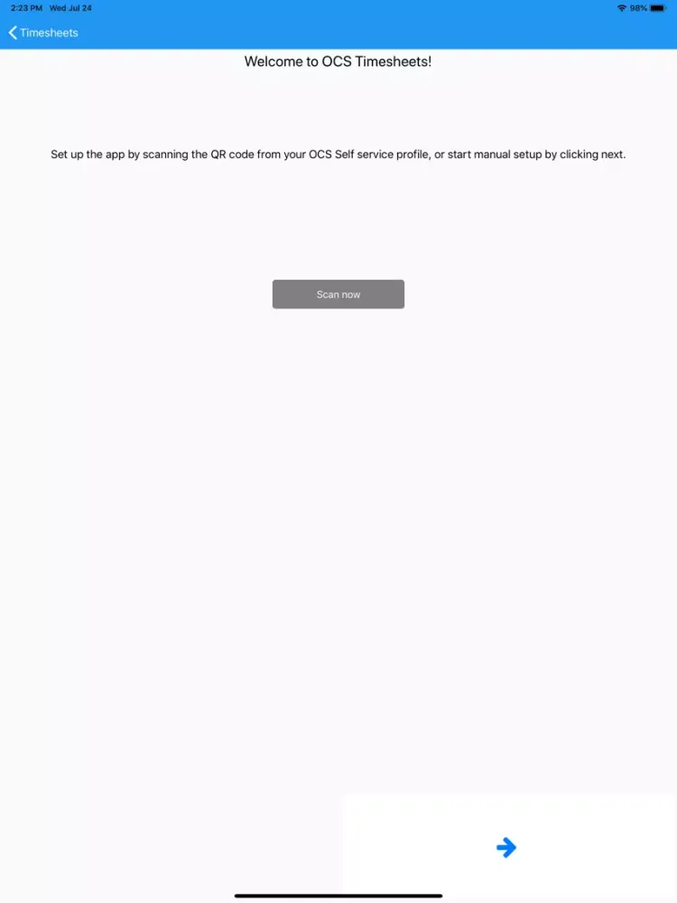OCS HR Timesheets iPad  स्क्रीनशॉट