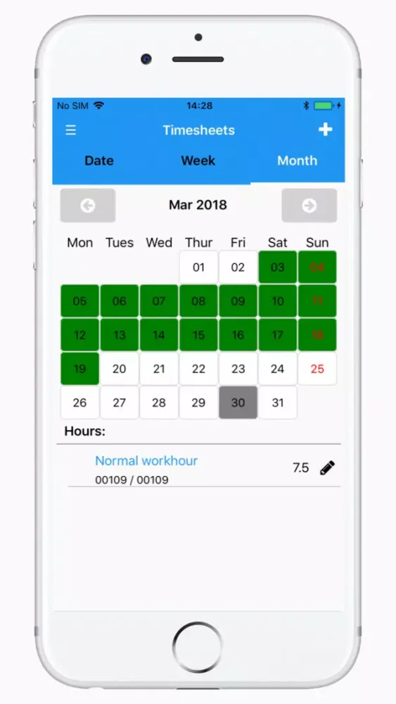 OCS HR Timesheets स्क्रीनशॉट