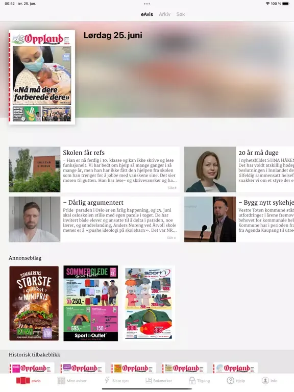 صور Oppland Arbeiderblad eAvis iPad 