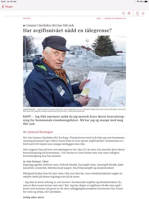 صور Oppland Arbeiderblad eAvis iPad 