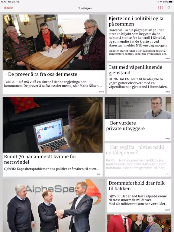 صور Oppland Arbeiderblad eAvis iPad 