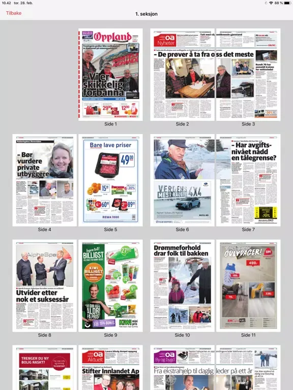 صور Oppland Arbeiderblad eAvis iPad 