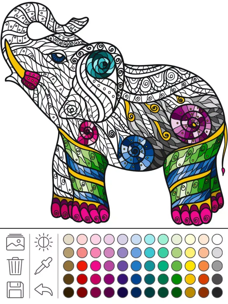 ภาพหน้าจอของ Mindfulness coloring - Anti-stress art therapy for adults (Book 1) iPad 