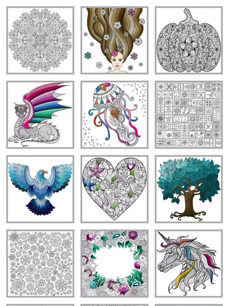 Capturas de pantalla de Mindfulness coloring - Anti-stress art therapy for adults (Book 4) iPad 
