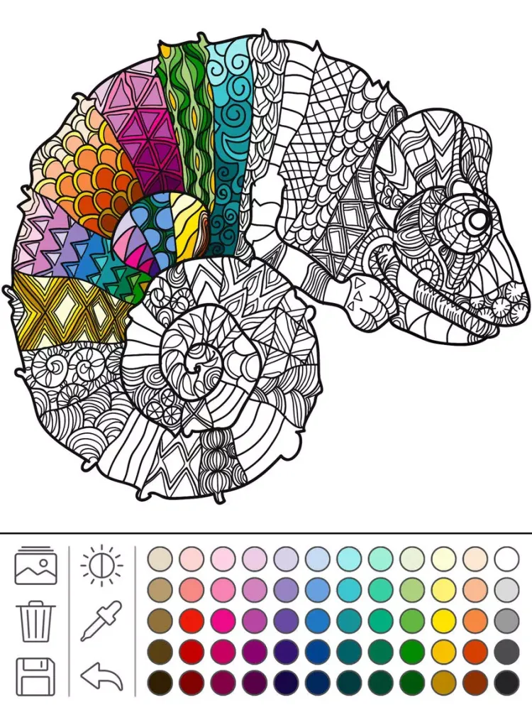 Mindfulness coloring - Anti-stress art therapy for adults (Book 5) iPad  Screenshots