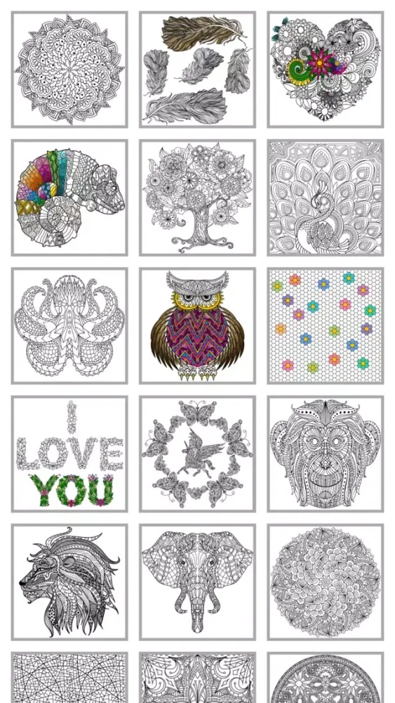 Mindfulness coloring - Anti-stress art therapy for adults (Book 5) Screenshots