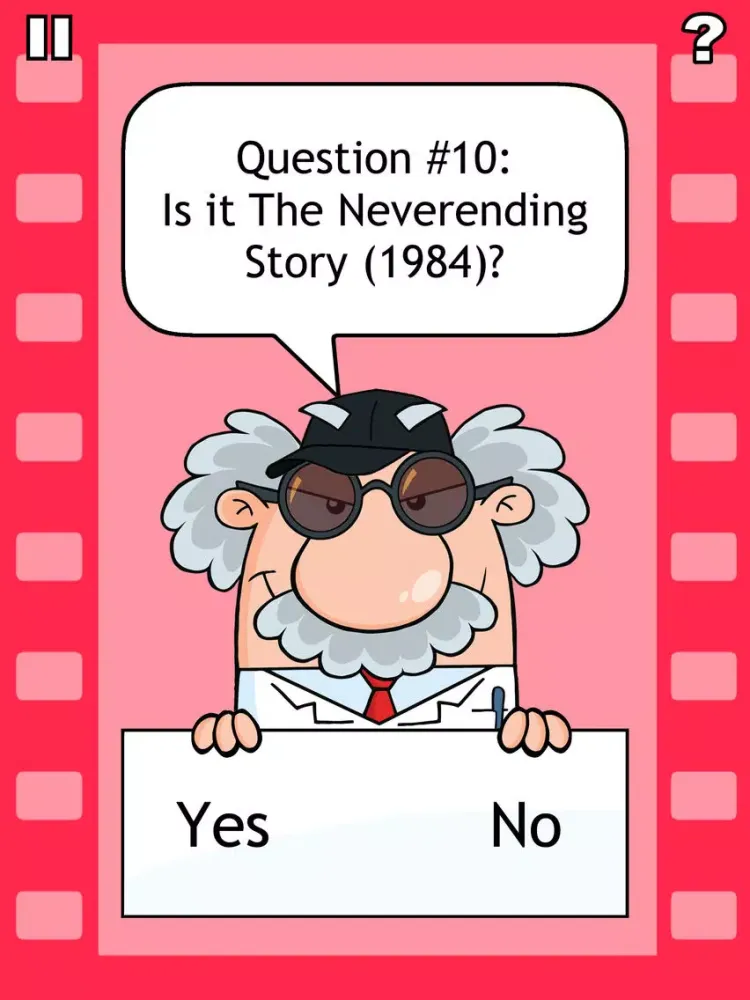 Director Q - Movie themed 20 questions artificial intelligence mind reading game iPad  스크린샷
