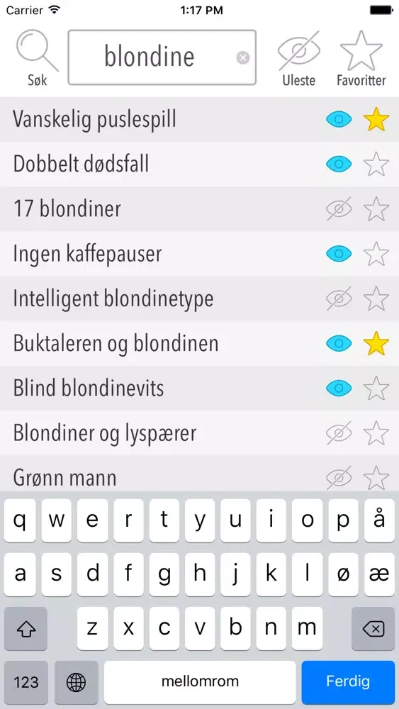 Capturas de tela do Norske vitser