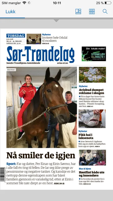 Capturas de pantalla de Avisa Sør-Trøndelag eAvis