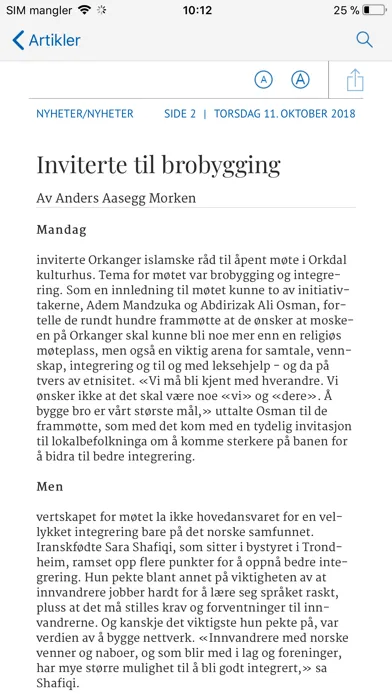 Capturas de pantalla de Avisa Sør-Trøndelag eAvis