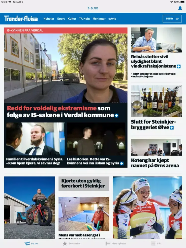 Capturas de tela do Trønder-Avisa Nyheter iPad 