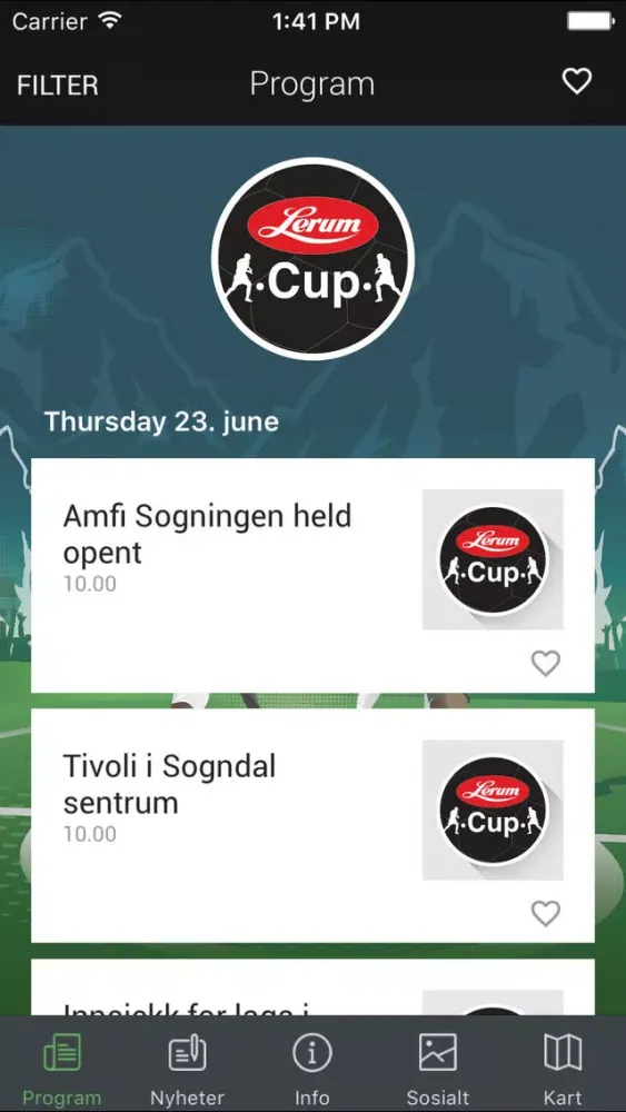 Zrzuty ekranu Lerum Cup
