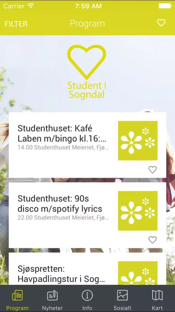 Ảnh chụp màn hình của Student i Sogndal