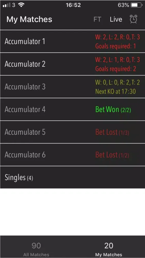 ScoreCheck Ekran Görüntüleri
