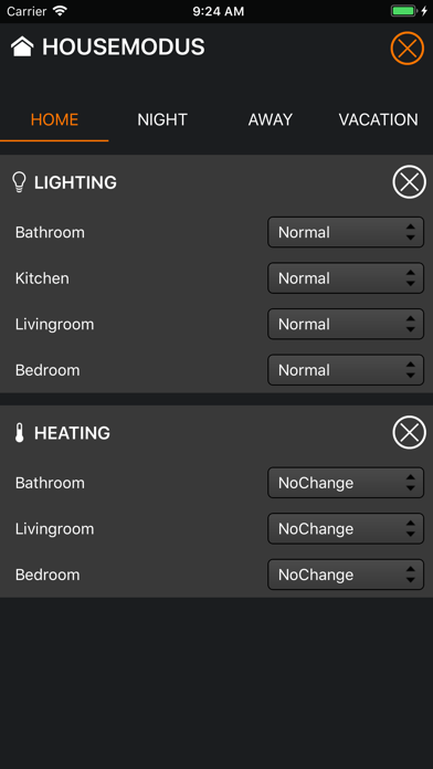 Sensio Smart Home Screenshots