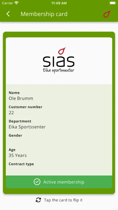 Tangkapan skrin Eika Sportssenter