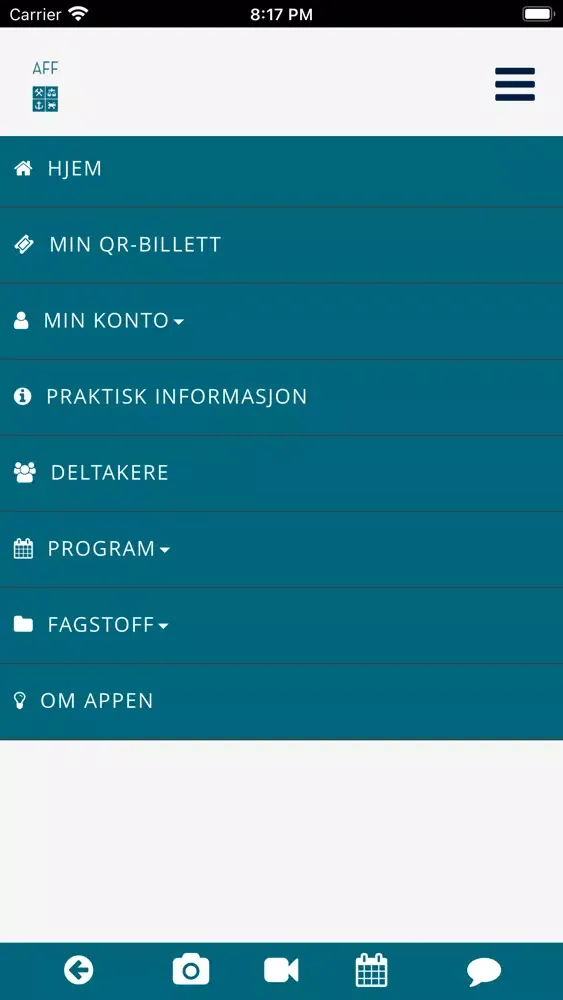 Tangkapan skrin AFF Samspill og Ledelse 2021