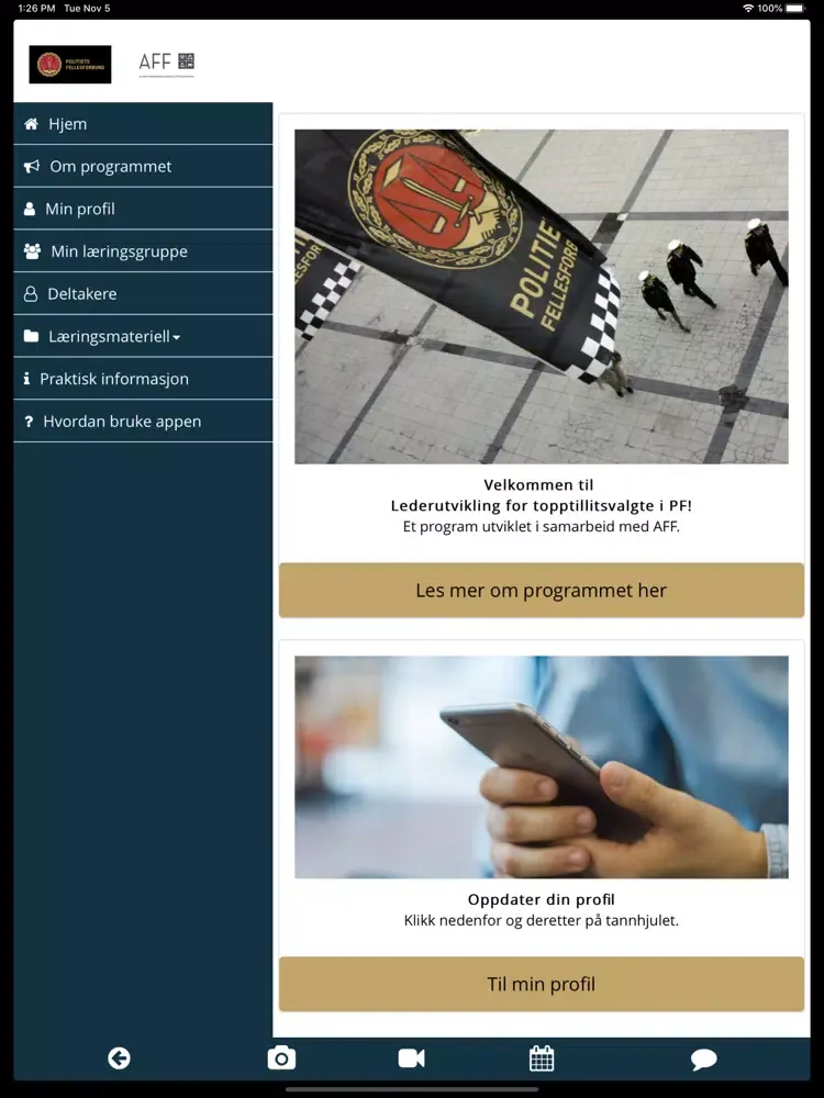 Скриншоты PF Lederutvikling 19/20 iPad 