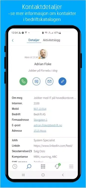 Ảnh chụp màn hình của Telenor MBN
