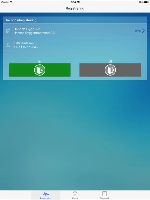 Personalliggare ID06 - MOA iPad 应用截图