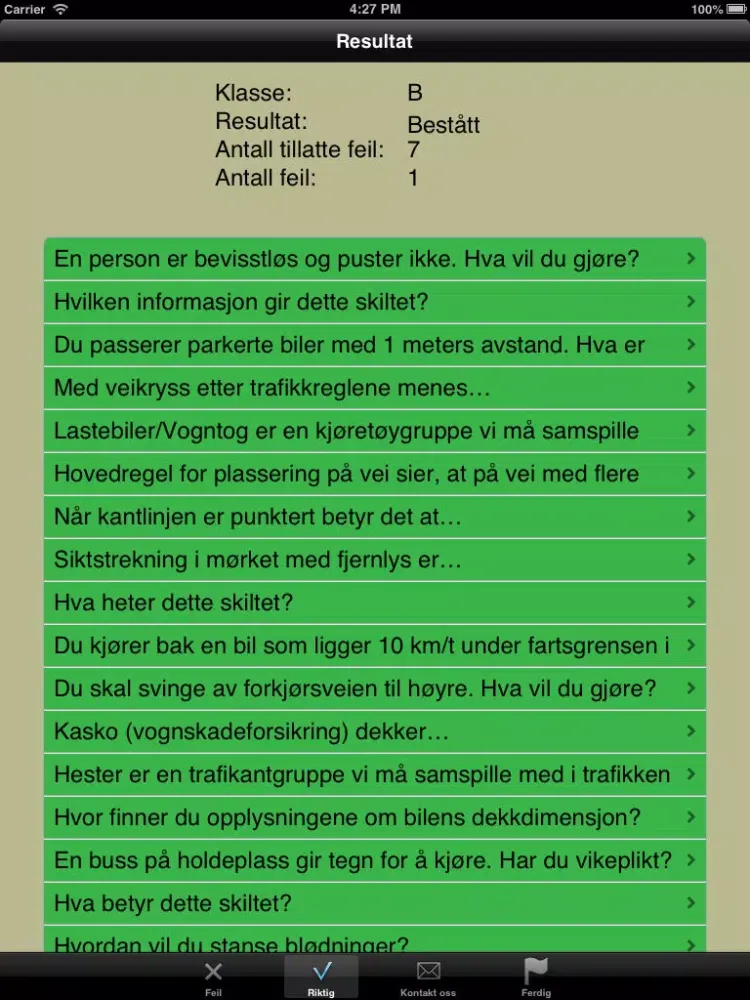 Teoriprøven - Førerprøven for bil og moped iPad  스크린샷