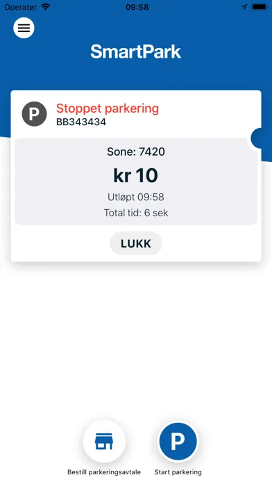 Screenshot di SmartPark Parkering