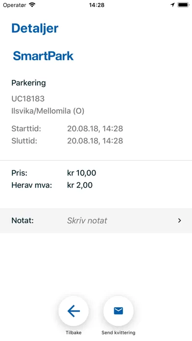 Screenshot di SmartPark Parkering