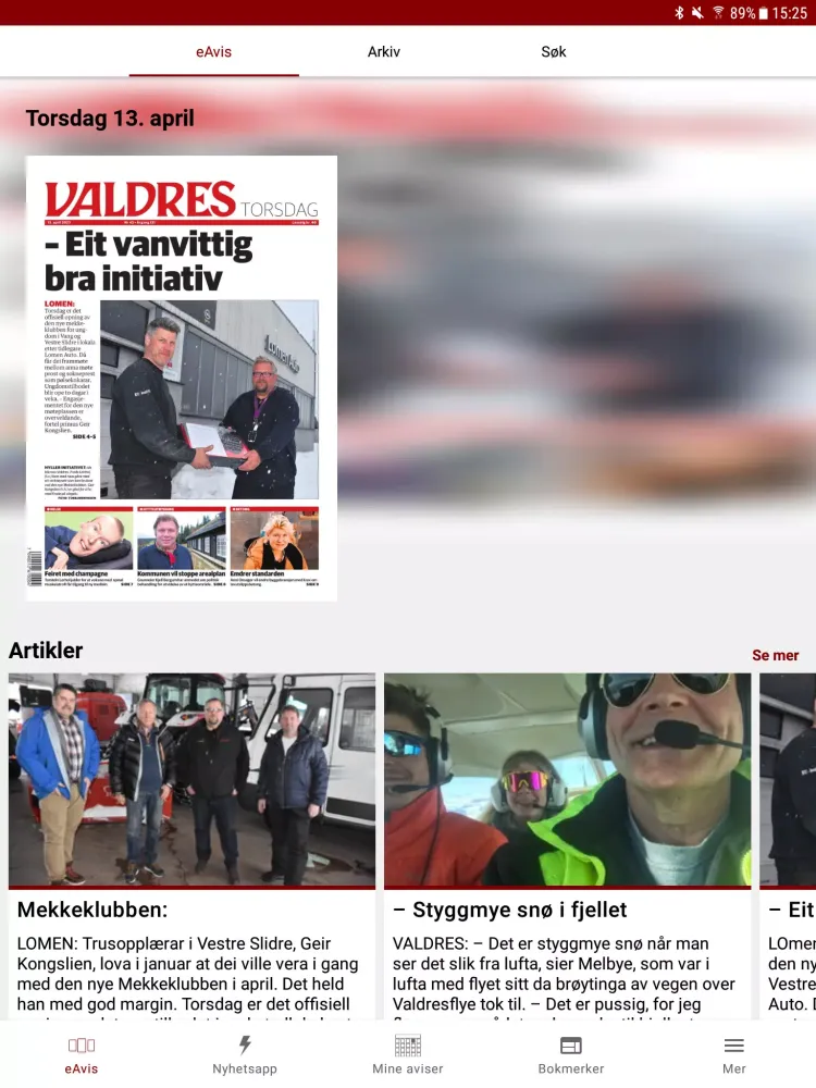 Avisa Valdres eAvis Screenshots