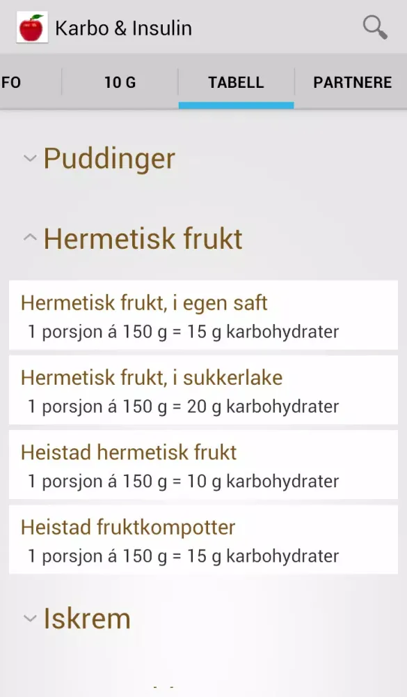 Karbo & Insulin Screenshots