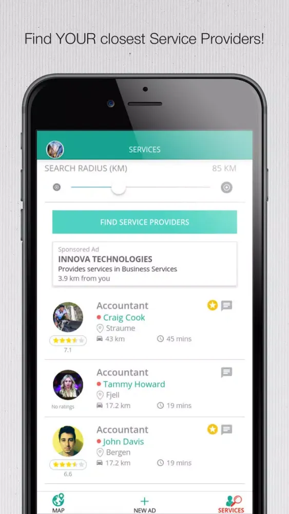 Скриншоты WRK4ME - locate jobs near YOU!