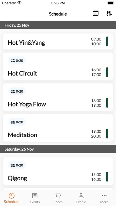 Capturas de tela do Hot Yoga Stavanger