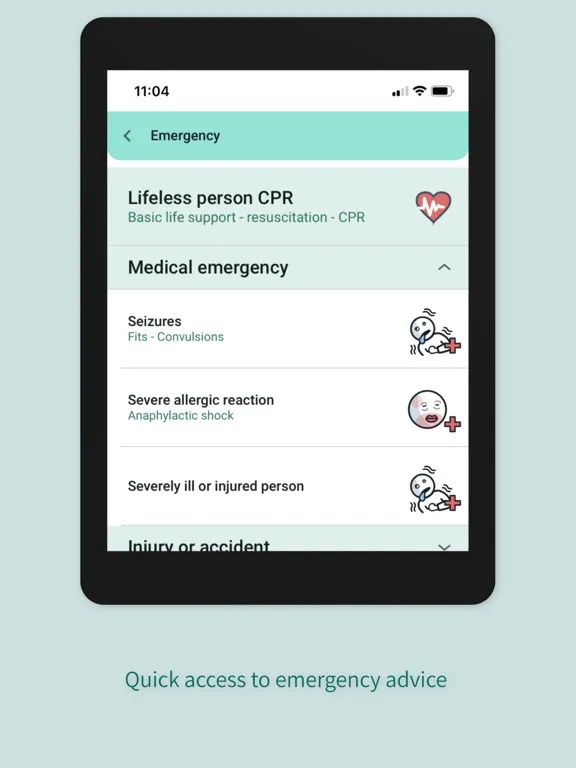 Capturas de tela do Mariners Medico Guide iPad 