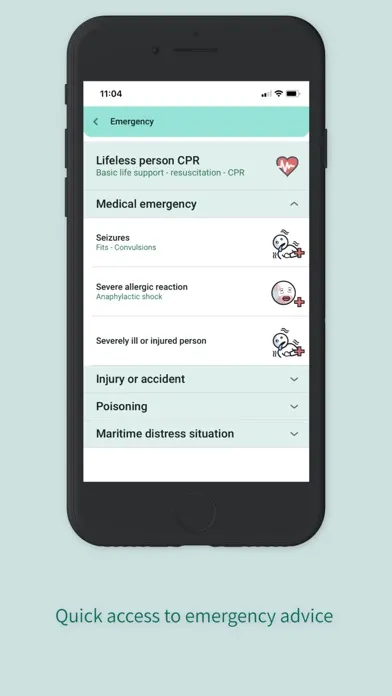 Capturas de tela do Mariners Medico Guide