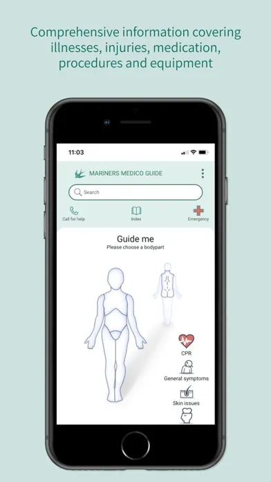 Capturas de tela do Mariners Medico Guide