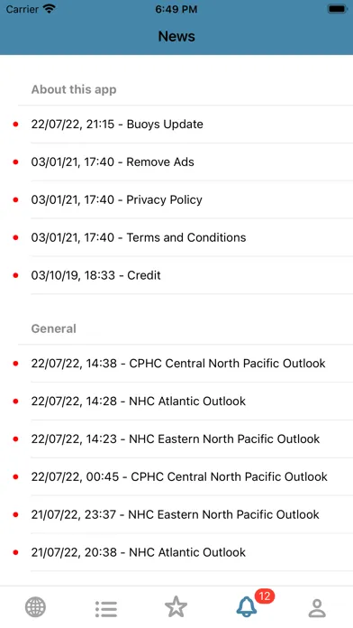 NOAA Marine Weather Community Screenshots