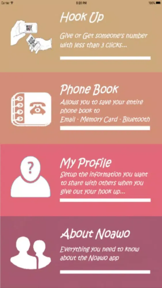 Capturas de pantalla de Noawo Pro: The fastest way to share your contact