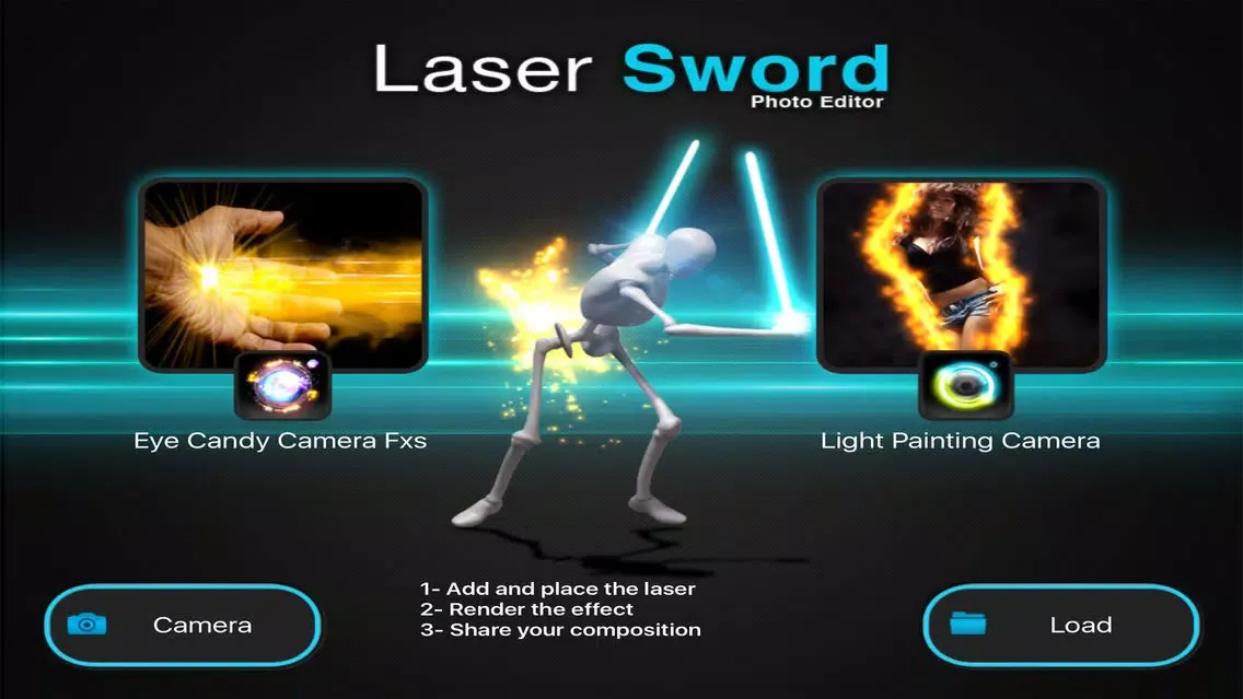 Ảnh chụp màn hình của LASER SWORD PHOTO EDITOR FX + Light Glow and Laser Saber