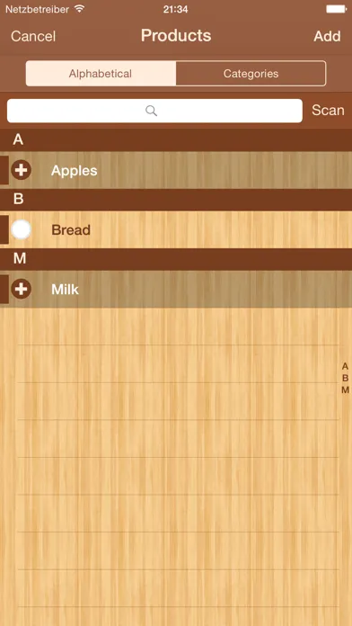 Capturas de tela do ShoppingList Lite Edition