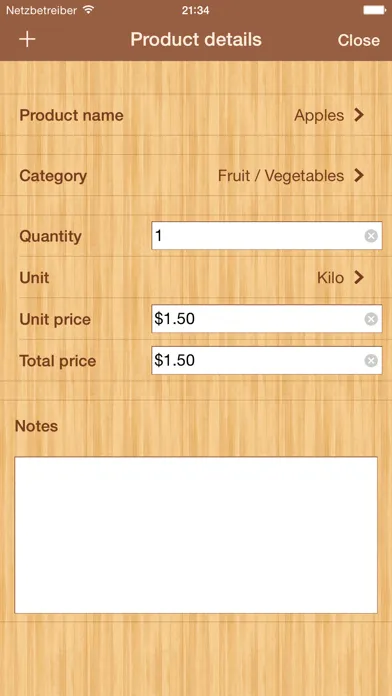 Capturas de tela do ShoppingList Lite Edition
