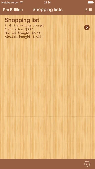 Capturas de tela do ShoppingList Lite Edition