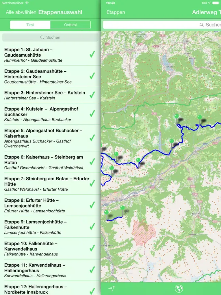 Adlerweg Tirol - Der Wanderweg für deine Hosentasche iPad  স্ক্রিনশট