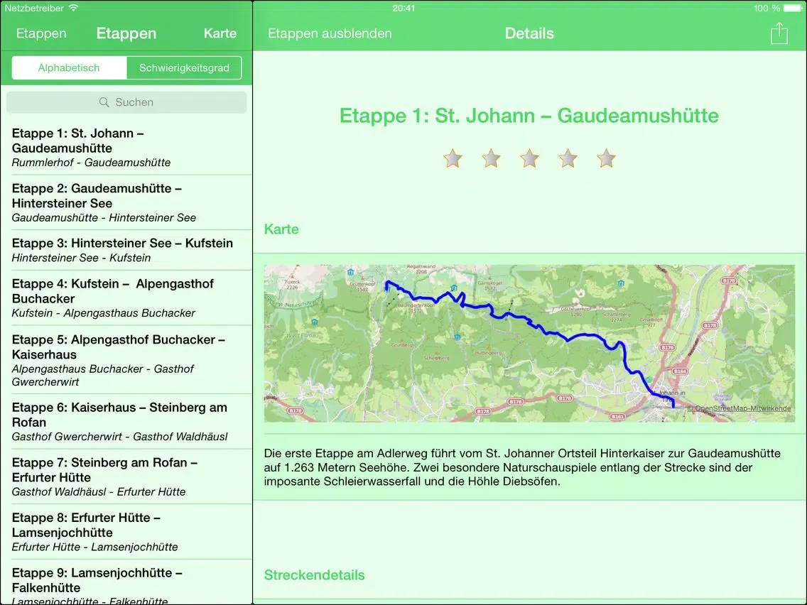 Adlerweg Tirol - Der Wanderweg für deine Hosentasche iPad  স্ক্রিনশট