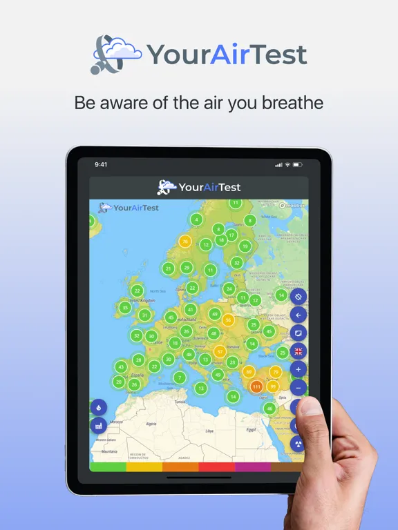 YourAirTest - AQI iPad  スクリーンショット