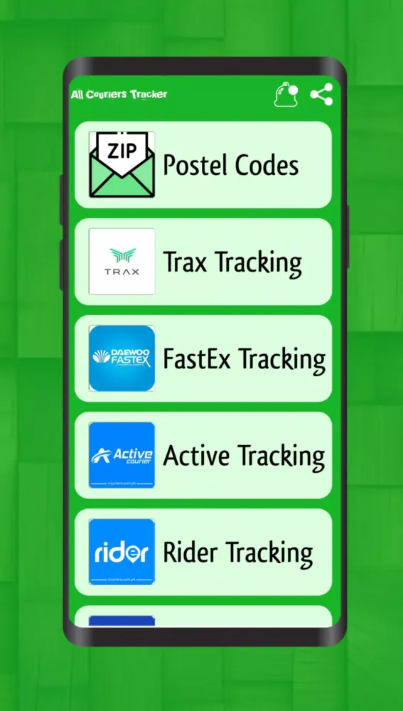 Zrzuty ekranu All Courier Tracker