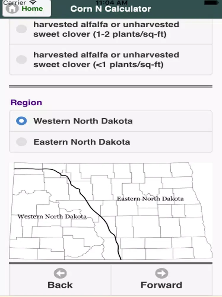 Captures d'écran de North Dakota Crop Nitrogen Calculator iPad 