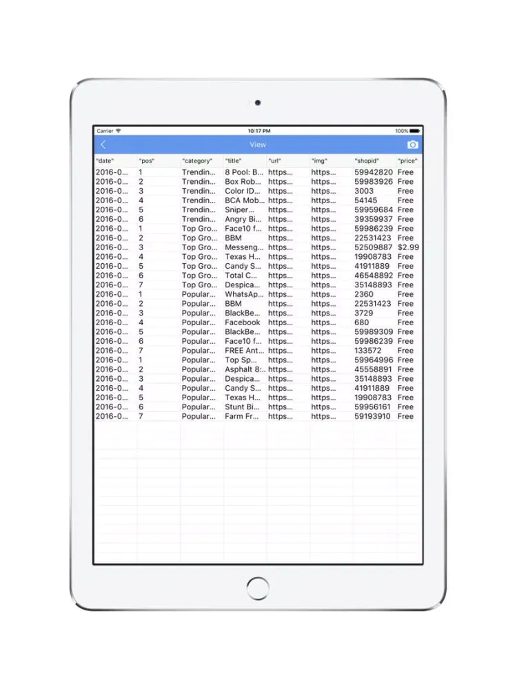 Capturas de pantalla de NOSQL Explorer iPad 