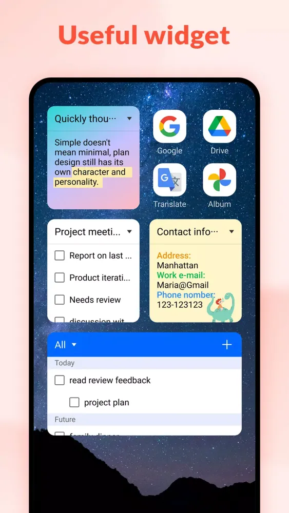 Nice Color Note,ToDo, Calendar سکرین شاٹس