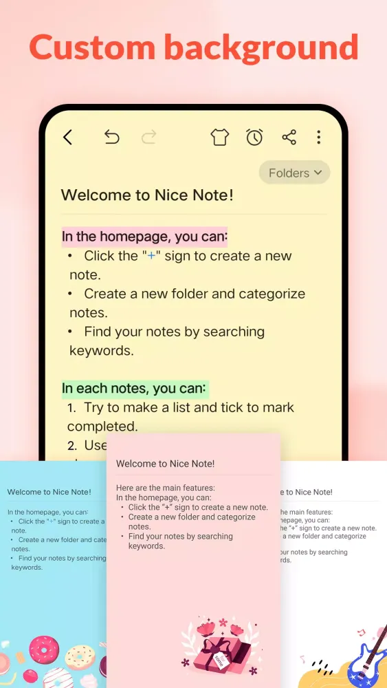 Nice Color Note,ToDo, Calendar سکرین شاٹس