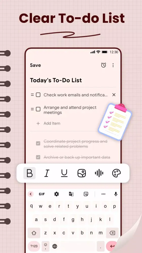 Notes, Notepad & Memo Calendar Screenshots